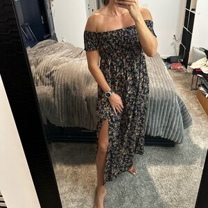 Floral Off-Shoulder Maxi Dress